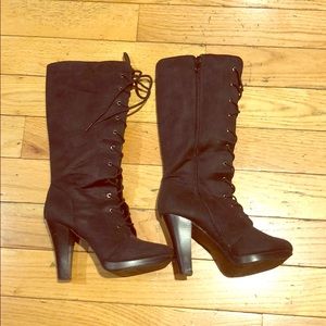 Lace up boot heels